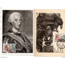 2 tarjetas con matasellos commemorativo   la laguna de 1977