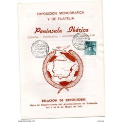 Librito exposicion filatelica valencia de 1971