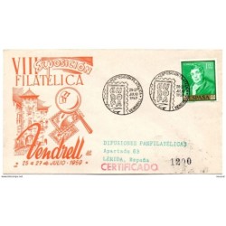 Carta con matasellos commemorativo   vendrell de 1959