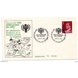 Carta con matasellos commemorativo   exposicion juvenil de 1979