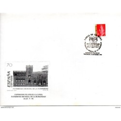 Carta con matasellos lonja de la seda de 1998