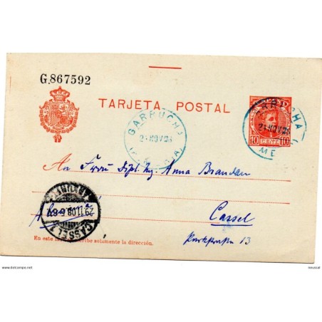 Entero postal n 45 matasellos garrucha