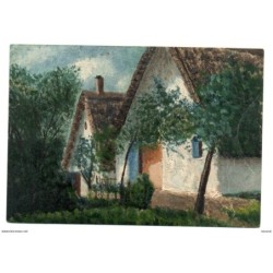 Postal  con pintura