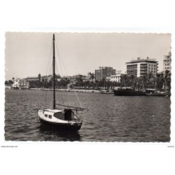 Postal de alicante  puerto y explanada de españa