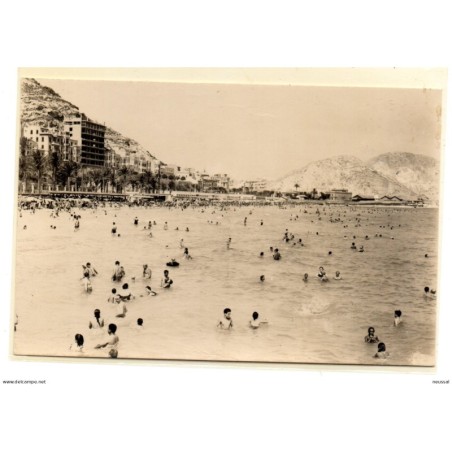 Postal de alicante  playa del postiguet