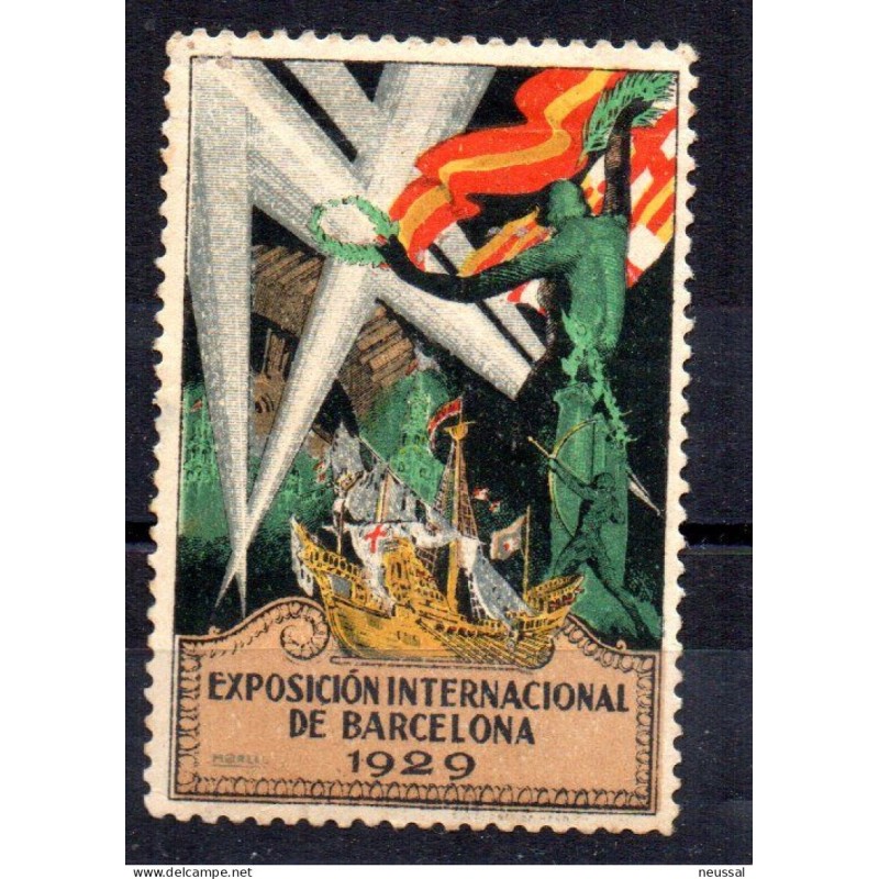 Viñeta exposicion internacional de barcelona de 1929 Viñeta exposicion internacional de barcelona de 1929