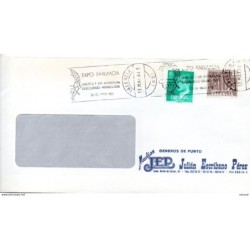 Carta con matasellos commemorativo de rodillo expo farmacia de 1983