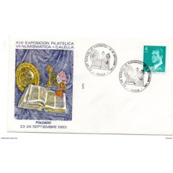 Carta  con matasellos  commemorativo de calella de 1983