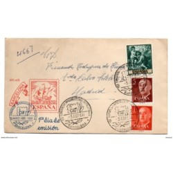 Carta  con matasellos  commemorativo de congreso internacional de filatelia de 1960