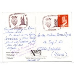 Tarjeta   con matasellos  commemorativo de grupo filatelico de pontevedra