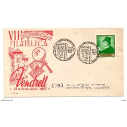 Carta   con matasellos  commemorativo  vendrell de 1959