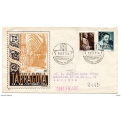 Carta con matasellos conmemorativo  exposición filatélica tarragona