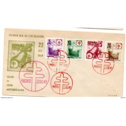 Carta con matasellos conmemorativo  rojo de 1949