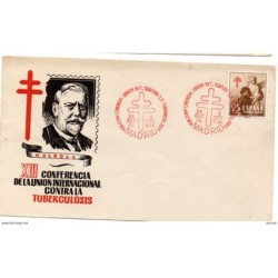 Carta con matasellos conmemorativo  rojo conferencia union contra la tuberculosis