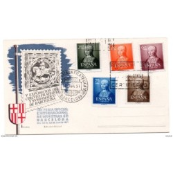 Tarjeta con matasellos conmemorativo feria de muestras barcelona de 1951