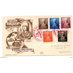 Tarjeta con matasellos conmemorativo en rojo de avila de 1951