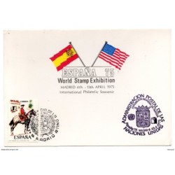 Tarjeta  dia de la onu de 1975