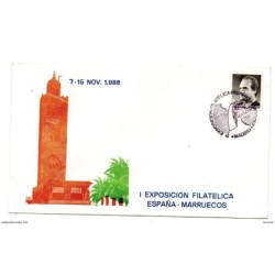 Carta con matasellos conmemorativo de exposicion filatelica de españamarruecos