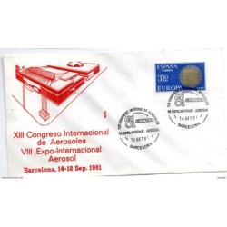 Carta con matasellos conmemorativo de congreso internacional de aerosoles