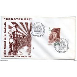 Carta con matasellos conmemorativo de salon de la construccion de 1979