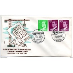 Carta con matasellos conmemorativo de construmat de 1981