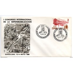 Carta con matasellos conmemorativo de impermeabilizacion de 1980
