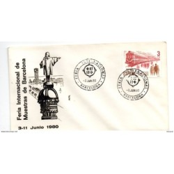 Carta con matasellos conmemorativo de feria internacional de 1980
