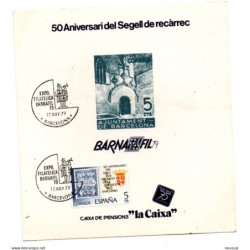 Tarjeta 50 aniversario de barnafil de 1979
