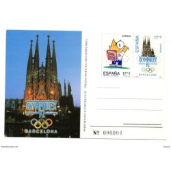 Tarjeta con perforación  olimpiadas 92