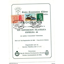 Tarjeta  con matasellos conmemorativo de  centro excursionista eldense