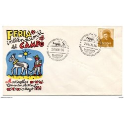 Carta con matasellos conmemorativo agropecuarios de 1956