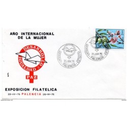 Carta con matasellos conmemorativo  exposicion filatelica palencia 1975