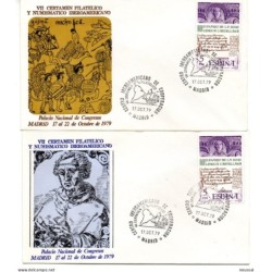 2 cartas con matasellos conmemorativo  de 1979
