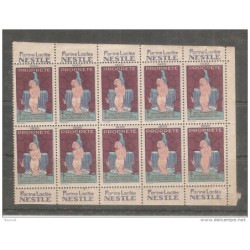Bloque de viñetas de nestle 1930