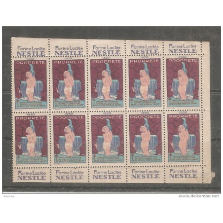 Bloque de viñetas de nestle 1930