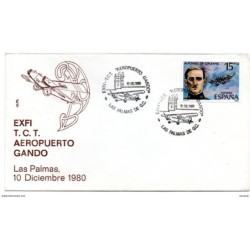 Carta con matasellos conmemorativo  aeropuerto gando