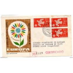 Carta con matasellos conmemorativo barcelona de 1964