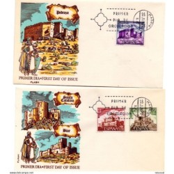2 sobre de primer dia  castillo  de 1972 editado flash