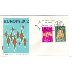 Sobre de primer dia  europa de 1972 editado  flash