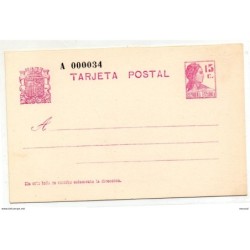 Entero postal  n 69   numeración  A  España