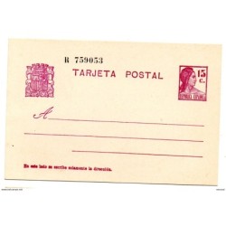Entero postal  n 69   numeración  R España