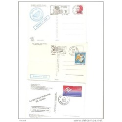3 tarjeta postal circuladas con cuños conmemorativos