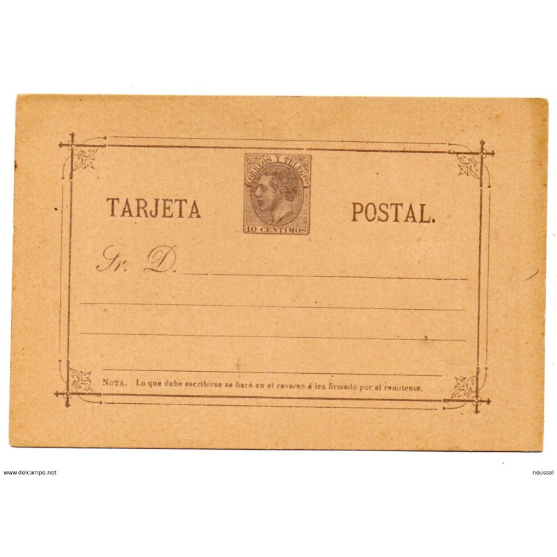 Entero postal n 10 España Entero postal n 10 España