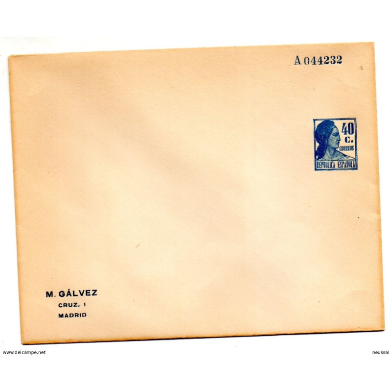 Sobre entero postal n 1297 laiz España Sobre entero postal n 1297 laiz España
