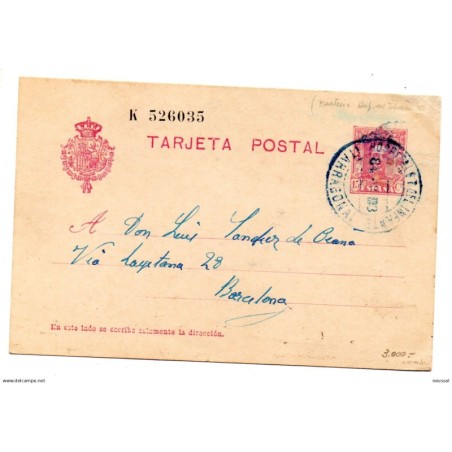 Entero postal n 57 matasellos hospitalet del infante  España