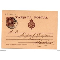 Entero postal n 37  matasellos mazarron  España