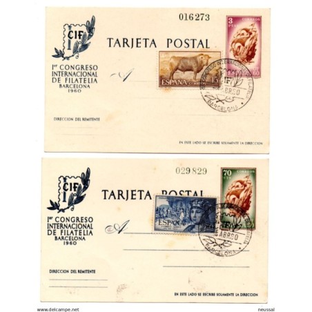 Entero postal n 889  matasellos congreso internacional  barcelona  España