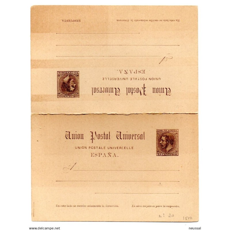 Entero postal n 18 España Entero postal n 18 España