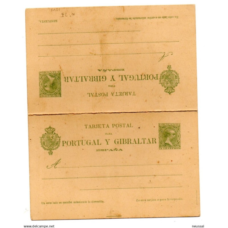 Entero postal n 35 España Entero postal n 35 España