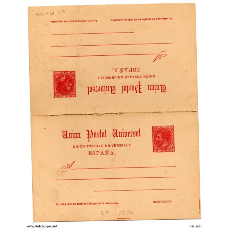 Entero postal n 17 España Entero postal n 17 España